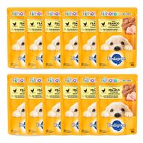 Kit 12 Ração Úmida para Cachorro Pedigree Filhote Sabor Frango ao Molho em Sachê 100g