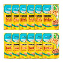 Kit 12 Ração Úmida para Gatos Friskies Adultos Sabor Atum ao Molho em Sachê 85g Kit 12 Ração Úmida para Gatos Friskies Adultos Sabor Atum ao Molho em Sachê 85g
