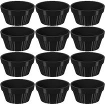 Kit 12 Ramekin 30ml Molho Maionese Shoyu Restaurante Preto Ramequim Oriental Uno Coza Canelado Kit 12 Ramekin 30ml Molho Maionese Shoyu Restaurante Preto Ramequim Oriental Uno Coza Canelado