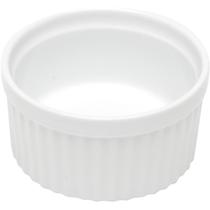 Kit 12 Ramekin Porcelana Branco 155ml Classic 8,4x5cm Canelado Molhos Guarnição