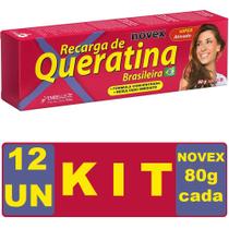 Kit 12 Recarga Queratina Brasileira Tratamento Capilar 80G
