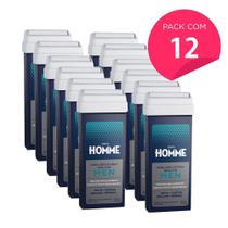 Kit 12 Refil Cera Depilatória Depil Homme Maculino Deo 100g Kit 12 Refil Cera Depilatória Depil Homme Maculino Deo 100g