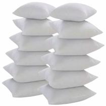 Kit 12 Refil para Almofadas Decorações Yasmim Enchimento de Silicone 50cm Branco