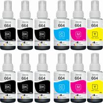 Kit 12 Refil Tinta Para Epsonn T664 L395 L575 L365 L120 Tintas compatíveis