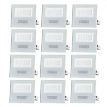 Kit 12 Refletor Holofote Taschibra Led Tr Slim 20w Verde Prova Da água Ip65 Branco Bivolt Kit 12 Refletor Holofote Taschibra Led Tr Slim 20w Verde Prova Da água Ip65 Branco Bivolt