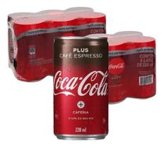 KIT 12 Refrigerante Coca Cola Plus Café Expresso Lata 220ml