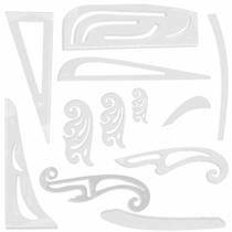 Kit 12 Réguas Corte Costura Francesa Decote Alfaiate Acrilic