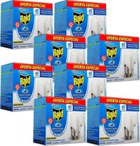 Kit 12 Repelente Raid Elétrico Tomada 12 Aparelho + 12 Refil