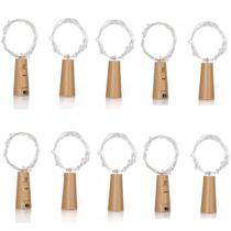 Kit 12 Rolhas Fio LED Cordão Luz de Fada Para Decoração