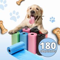 Kit 12 Rolinhos C/ 15 Sacos De Lixo Coco Pet Gato E Cachorro