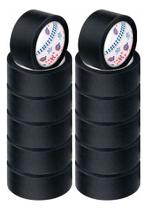 Kit 12 Rolo Fita Crepe Adesiva Preta 48mm X 50m Fácil Remoção Kit 12 Rolo Fita Crepe Adesiva Preta 48mm X 50m Fácil Remoção