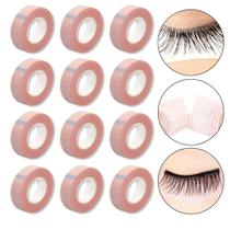 Kit 12 Rolos de Fita Microporosa Extensão Cílios Lash Rosa Lash Designer Olhos Beleza Estética