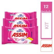 Kit 12 Sabão Em Barra Tira Manchas Roupas Brancas 80g Cada Kit 12 Sabão Em Barra Tira Manchas Roupas Brancas 80g Cada