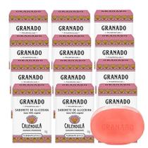 Kit 12 Sabonete Phebo Granado Calêndula Terrapeutics Glicerina Vegetal Natural em Barra 90g