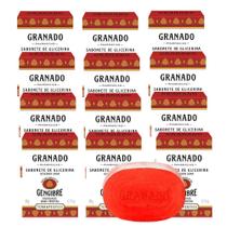 Kit 12 Sabonete Phebo Granado Gengibre Energizante Glicerina Vegetal Natural em Barra 90g