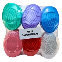 Kit 12 Saboneteira Porta Sabonete barra Mamita Master Original Cores Sortidas Atacado Revenda