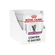 Kit 12 sachês Royal Canin Renal Veterinary Gatos 85 g