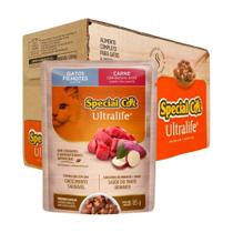 Kit 12 Sachês Special Cat Ultraflife Gato Filhote Carne 85g