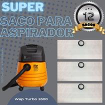 Kit 12 Saco Coletor Aspirador Pó Wap Turbo 1600 Descartável