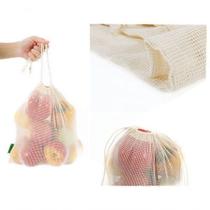 Kit 12 Saco De Algodão Alimentos Frutas Legumes Multiusos Kit 12 Saco De Algodão Alimentos Frutas Legumes Multiusos