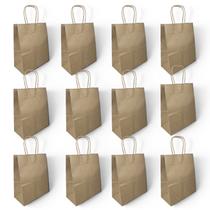 Kit 12 Sacolas Kraft Papel Grande 27x22x11cm Lembrancinha