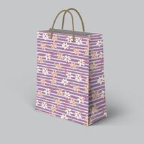 Kit 12 Sacolas P/ Presente Tam P 22x16x4,5 Desenhada