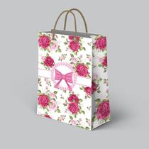 Kit 12 Sacolas P/ Presente Tam P 22x16x4,5 Desenhada
