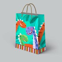 Kit 12 Sacolas Para Presente Grande Decorada 38x24x7
