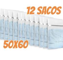 Kit 12 Sacos 50x60cm Para Lavar Roupas Intimas Organizador Viagem Malas