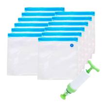 Kit 12 Sacos Herméticos A Vácuo Tamanho Pequeno 21X22Cm Zip