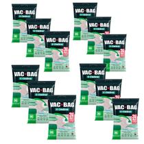 Kit 12 Sacos para Armazenagem a Vácuo Vac Bag Impermeável Para Closet 80 x 100 cm Extra Grande