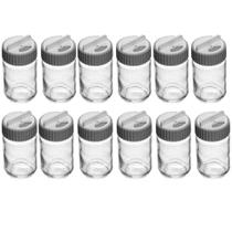 Kit 12 Saleiros Vidro Tampa Rotativa Siena 190ml Lyor Restaurante Condimentos