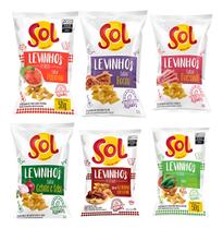 Kit 12 Salgadinho Petisco Biscoito 50g Sabores Sol Lanche