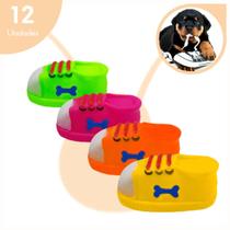 Kit 12 Sapato Mordedores Anti Stress Brinquedo Cachorro 10cm