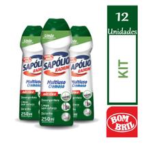 Kit 12 Sapólio Radium Cremoso Limão Desengordurante 250ml Kit 12 Sapólio Radium Cremoso Limão Desengordurante 250ml