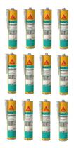 Kit 12 Selante Poliuretano Sikaflex Construction+ Branco Top