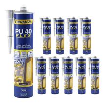 Kit 12 Selante Pu40 Fortaleza Branco Multiuso