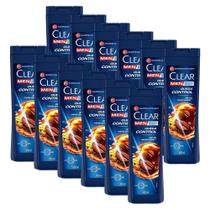 Kit 12 Shampoo Anticaspa Clear Men Queda Control 400ml