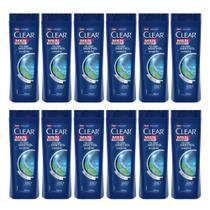 Kit 12 Shampoo Clear Anticaspa Ice Cool Menthol - 400ml