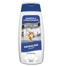 Kit 12 Shampoo Condicionador Matacura Antipulgas Gatos 200ml