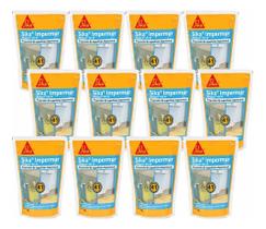 Kit 12 Sika Impermur 1 Litro Sikagard 905w Fundo Preparador