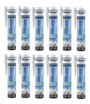 Kit 12 Silicone Acético Transparente Cozinha E Banheiro