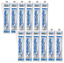 Kit 12 Silicone Cola Selante Veda Calha Rufos Coifas Alumínio 280g Kit 12 Silicone Cola Selante Veda Calha Rufos Coifas Alumínio 280g