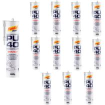 Kit 12 Silicone Selante PU 40 Mundial Prime 400g Branco