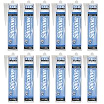 Kit 12 Silicones Acéticos Transparentes 280g Anti Fungo - Tekbond