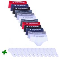 Kit 12 Slip Algodão + 12 Pares de Meia Dorbe Kit 12 Slip Algodão + 12 Pares de Meia Dorbe