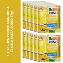 Kit 12 Sopa Vono Mandioca Cebola Salsa-Menos Sodio 17Gr