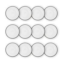 Kit 12 Sousplat Redondo Transparente Vidro 33Cm Rafimex