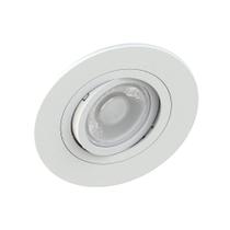 Kit 12 Spot Embutir Redondo Face Plana Dicroica MR16 Branco