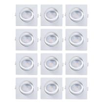Kit 12 Spot Led Embutir 7w Banheiro 4000k Direcionavel